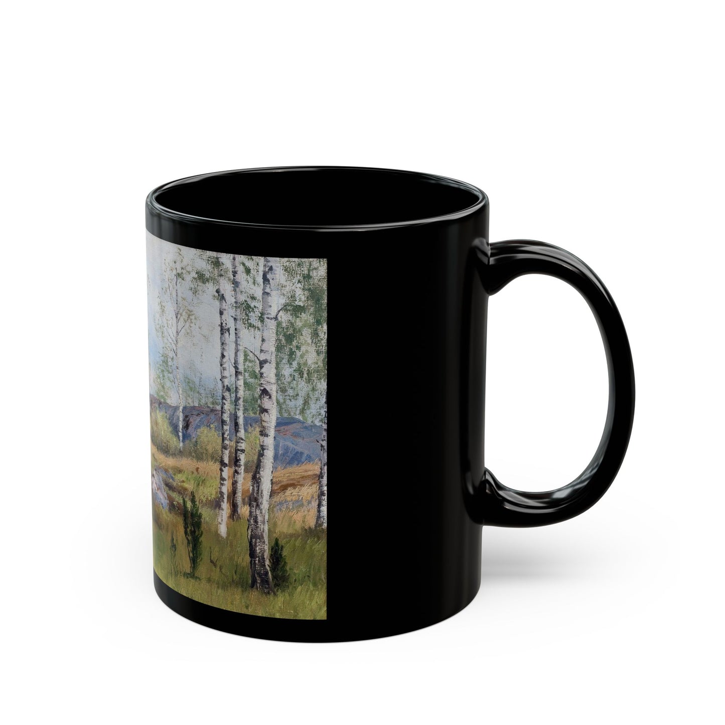Thorsten Waenerberg (1846-1917) Birch Trees - 1914 - Black Coffee Mug-Go Mug Yourself