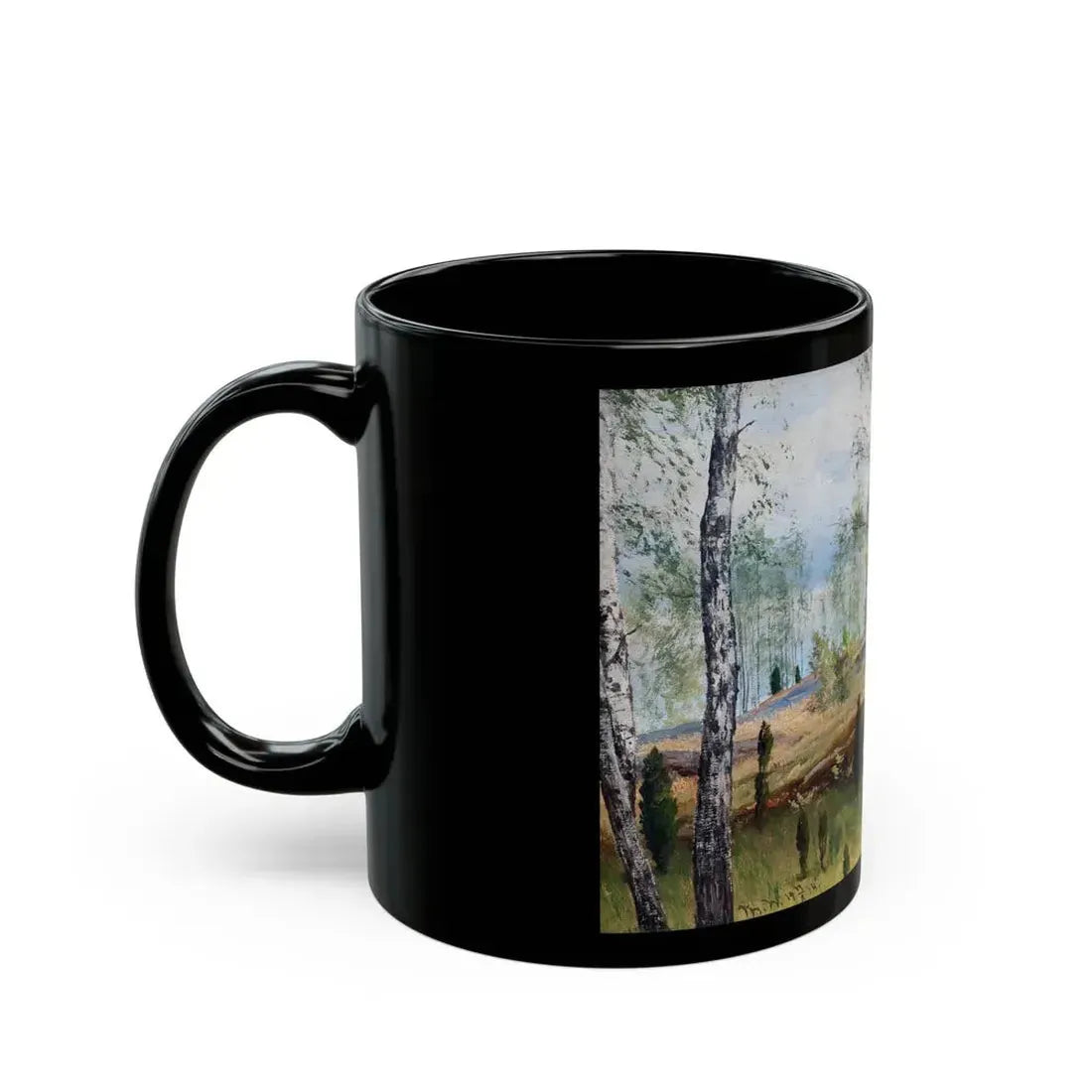 Thorsten Waenerberg (1846-1917) Birch Trees - 1914 - Black Coffee Mug - Go Mug Yourself