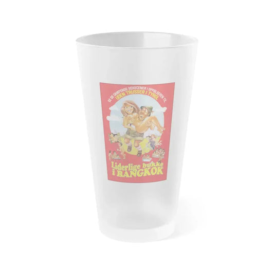 THREE BAVARIANS IN BANGKOK 1976 Movie Poster - Frosted Pint Glass 16oz 16oz Frosted - Go Mug Yourself