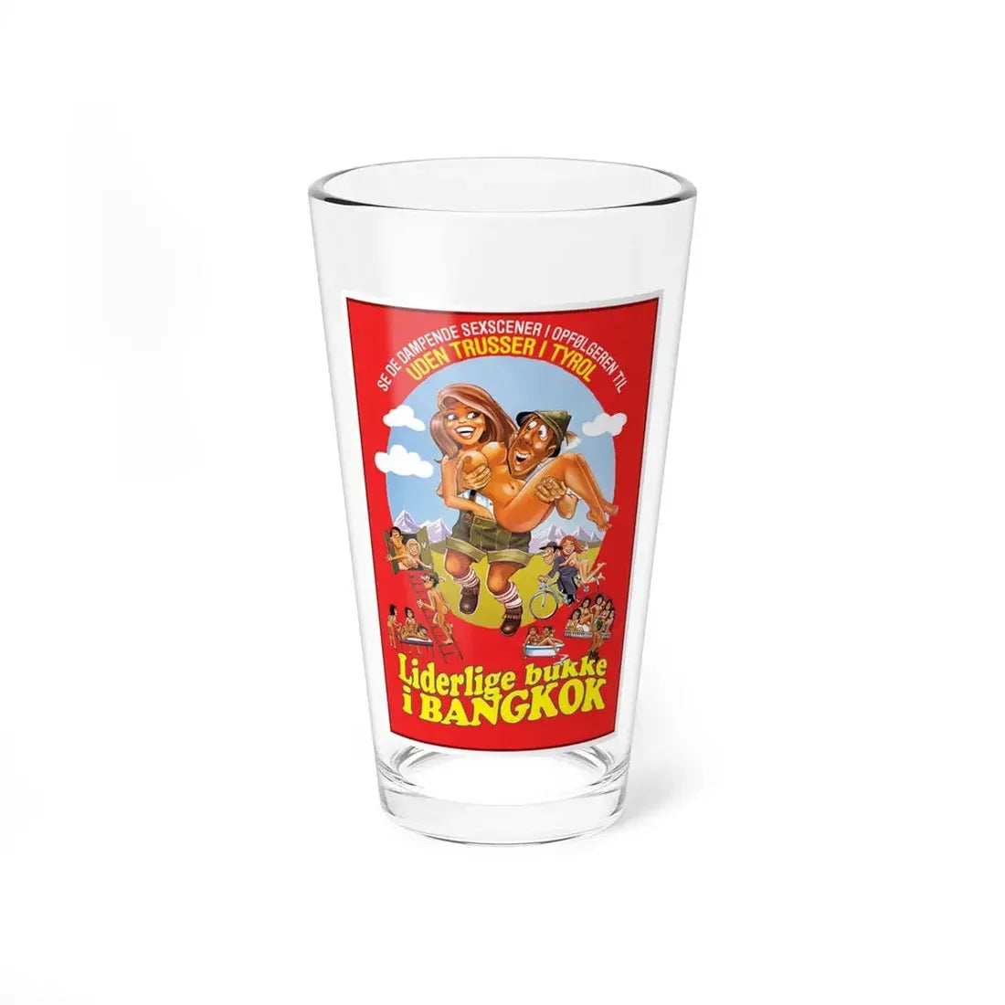 THREE BAVARIANS IN BANGKOK 1976 Movie Poster - Pint Glass 16oz 16oz - Go Mug Yourself