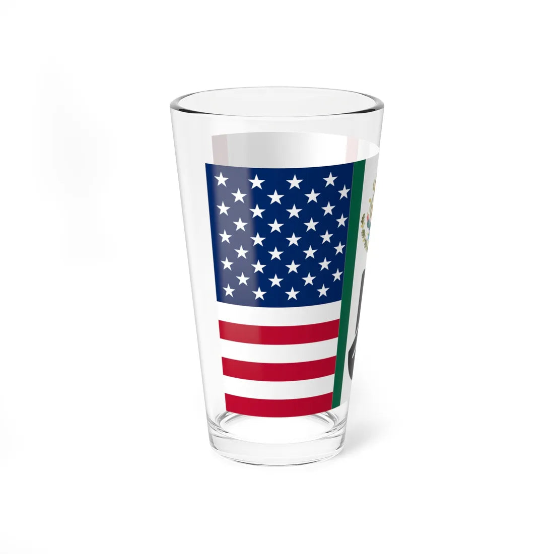 Three Finger Salute Flag Canada Mexico and the United States (Canada) Pint Glass 16oz - Go Mug Yourself