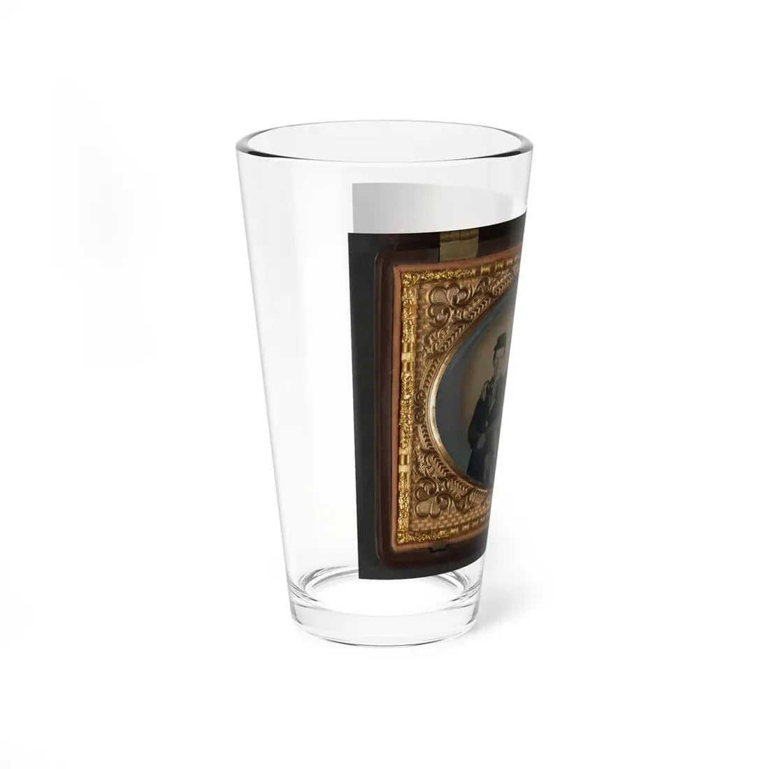 Three Unidentified Soldiers In Forage Caps With Musket, Probably Union Uniforms (U.S. Civil War) Pint Glass 16oz - Go Mug Yourself