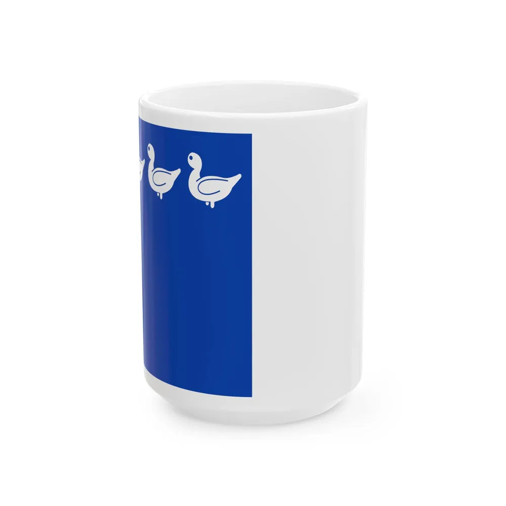 Thuin vlag (Belgium) White Coffee Mug 15oz - Go Mug Yourself