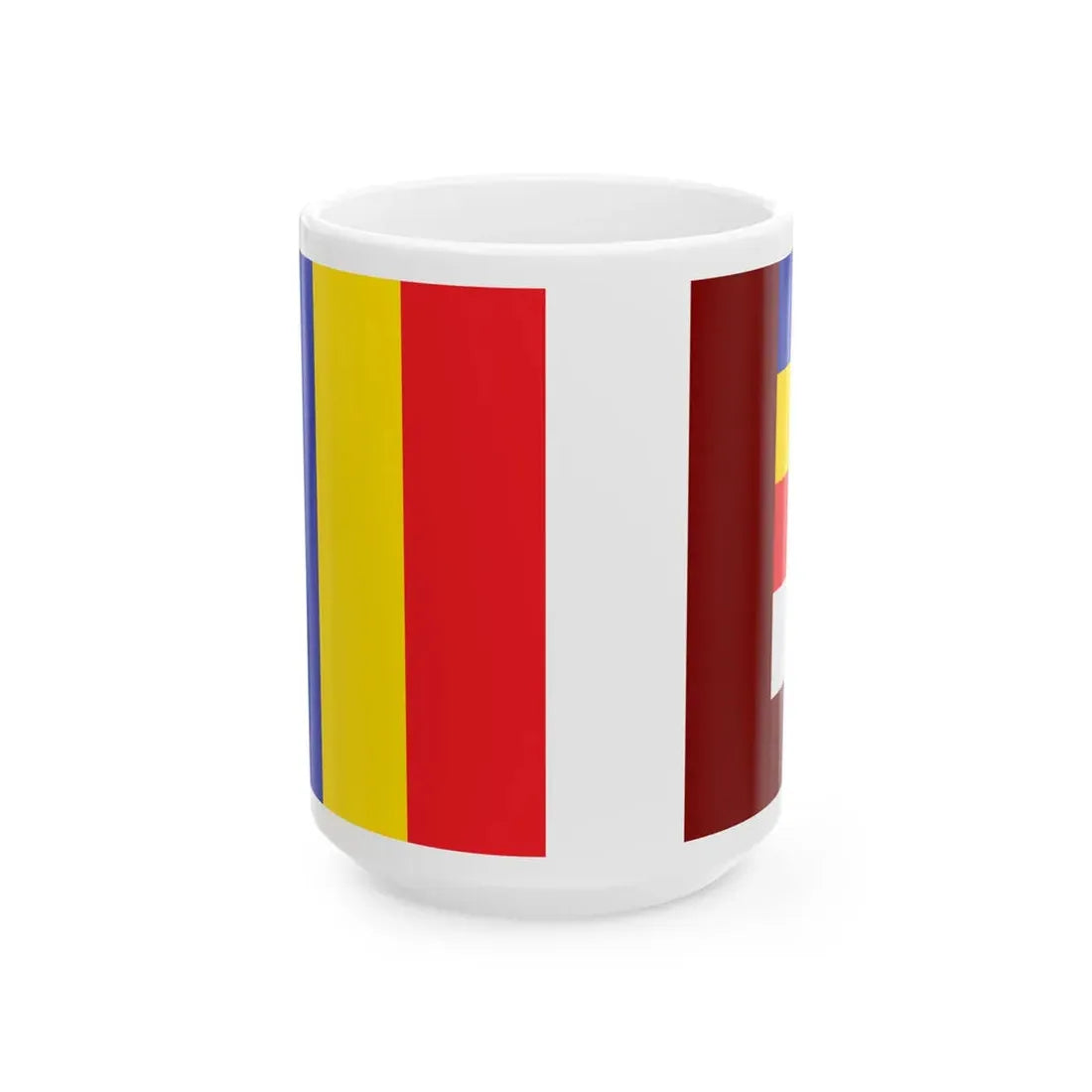 Tibetan buddhist flag (China) White Coffee Mug 15oz - Go Mug Yourself