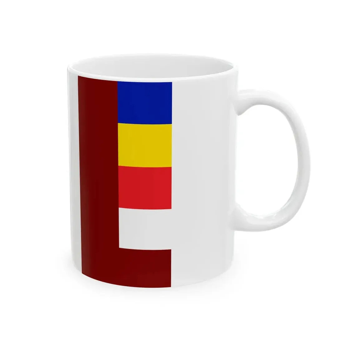 Tibetan buddhist flag (China) White Coffee Mug - Go Mug Yourself
