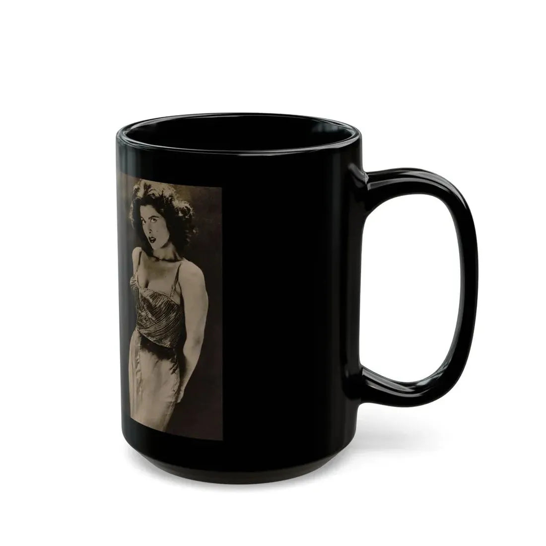 Tina Louise #134 - 2 Pages, 2 B&W Photos from PIC Digest Mag. September '58 (Vintage Female Icon) Black Coffee Mug - Go Mug Yourself