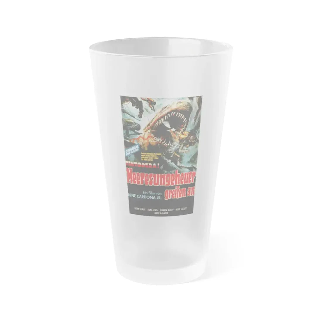 TINTORERA (GERMAN) 1977 Movie Poster - Frosted Pint Glass 16oz 16oz Frosted - Go Mug Yourself