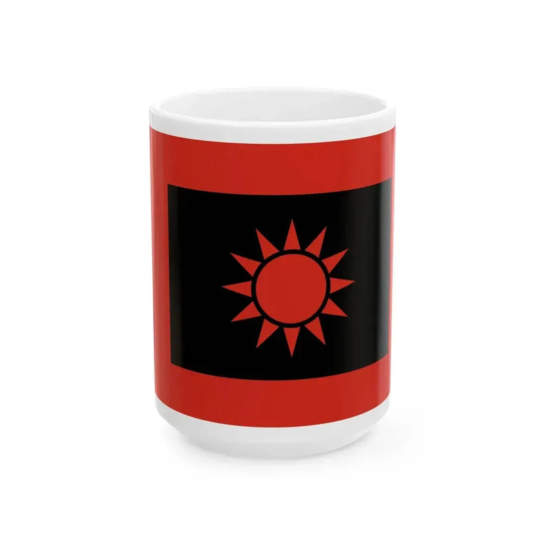 TNO Flag of the National Protection Army (China) White Coffee Mug 15oz - Go Mug Yourself