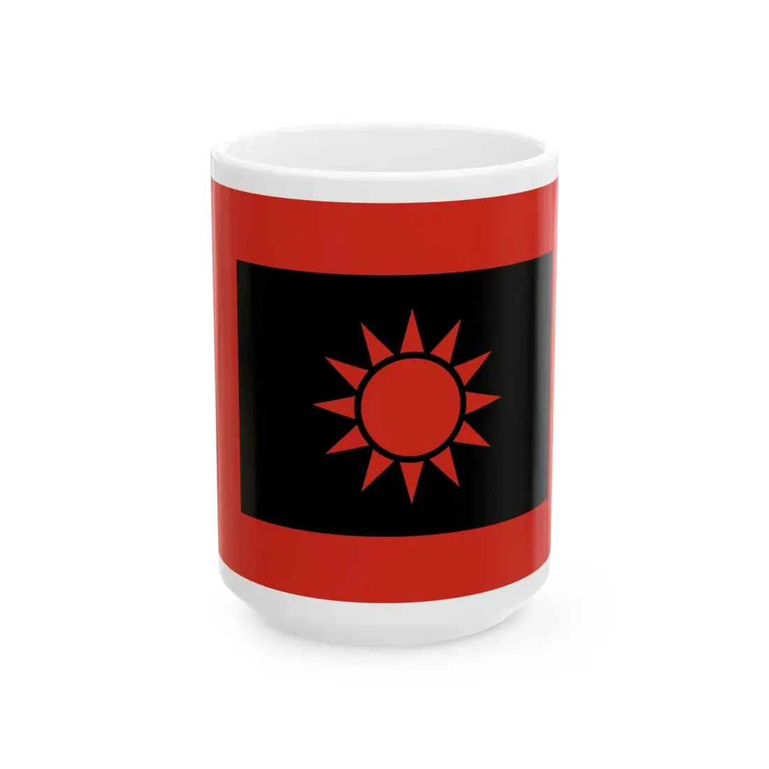 TNO Flag of the National Protection Army (China) White Coffee Mug 15oz - Go Mug Yourself