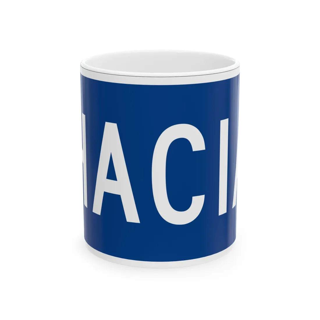 To plate blue es (Puerto Rico) (Road Sign) White Coffee Mug 11oz - Go Mug Yourself