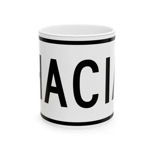 To plate es (Puerto Rico) (Road Sign) White Coffee Mug 11oz - Go Mug Yourself