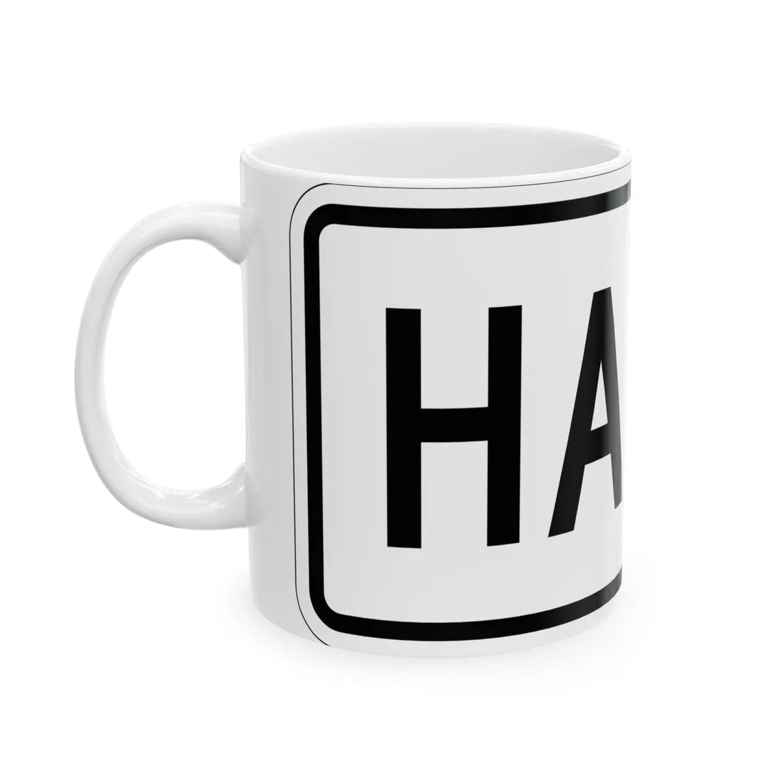 To plate es (Puerto Rico) (Road Sign) White Coffee Mug - Go Mug Yourself