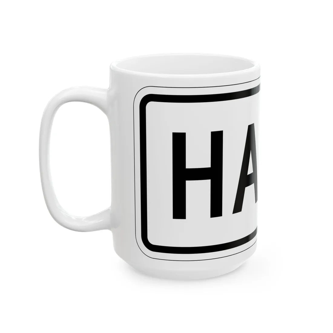 To plate es (Puerto Rico) (Road Sign) White Coffee Mug - Go Mug Yourself