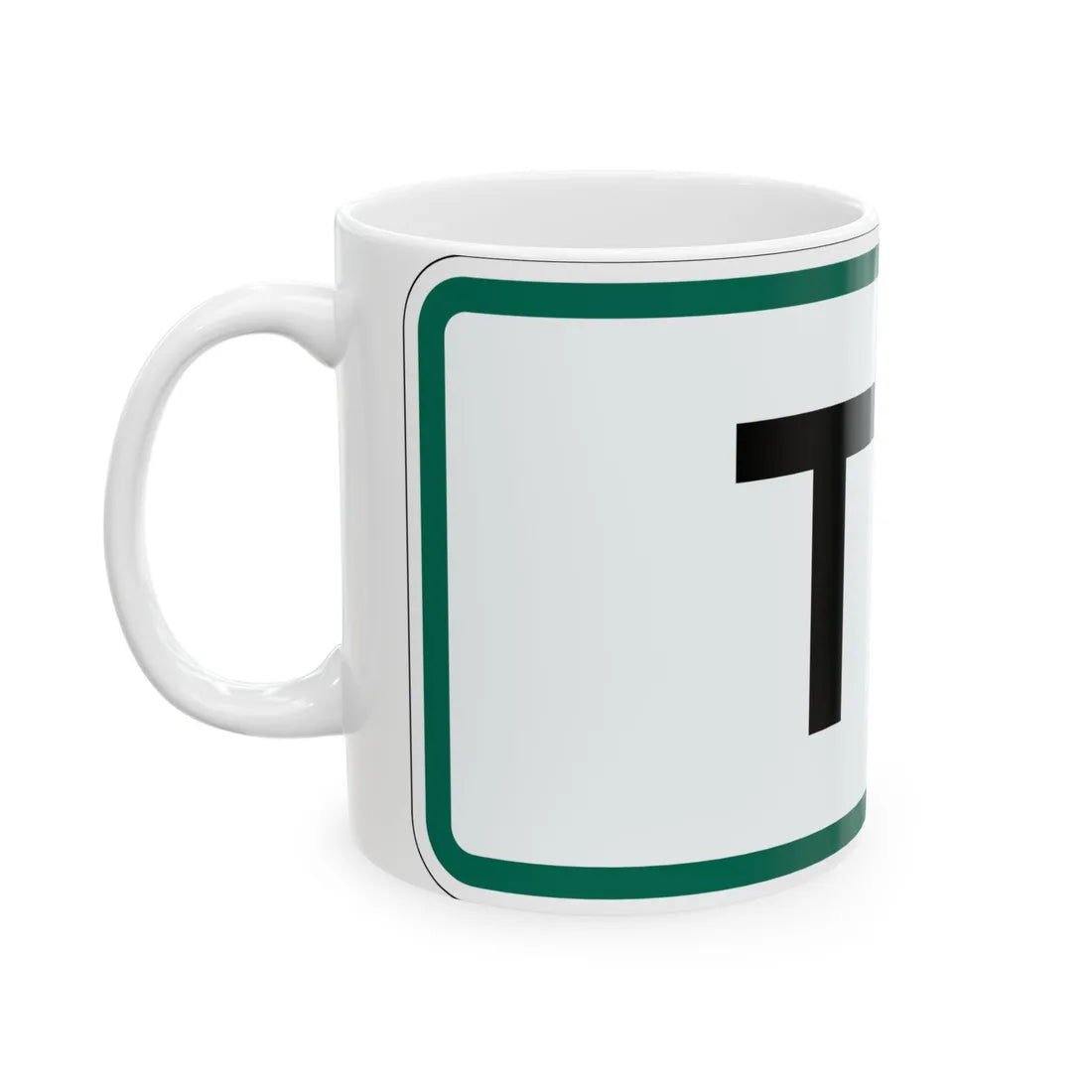 To plate South Dakota (South Dakota) (Road Sign) White Coffee Mug - Go Mug Yourself