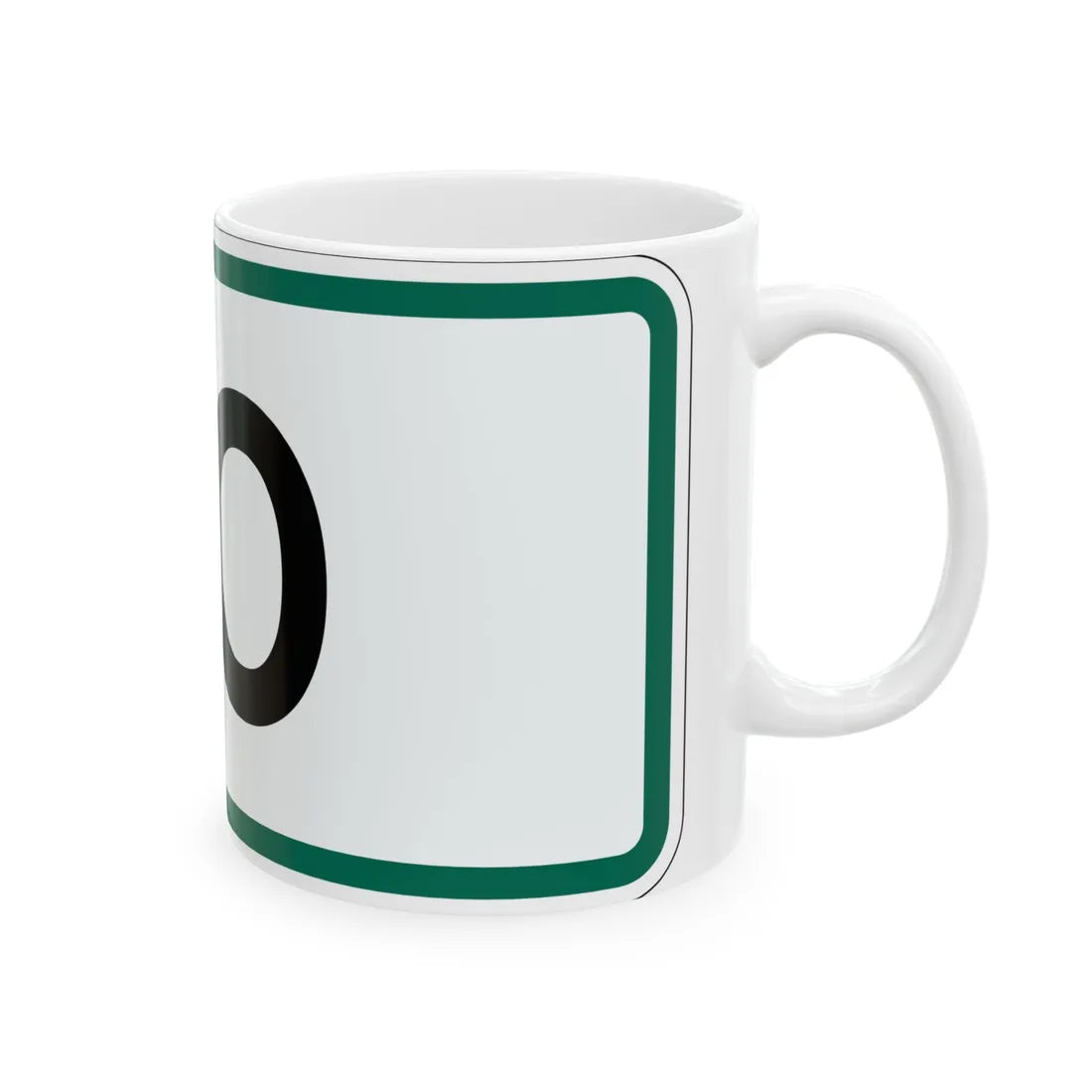 To plate South Dakota (South Dakota) (Road Sign) White Coffee Mug - Go Mug Yourself