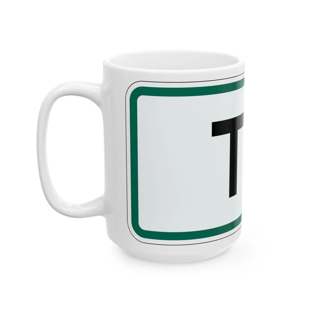 To plate South Dakota (South Dakota) (Road Sign) White Coffee Mug - Go Mug Yourself