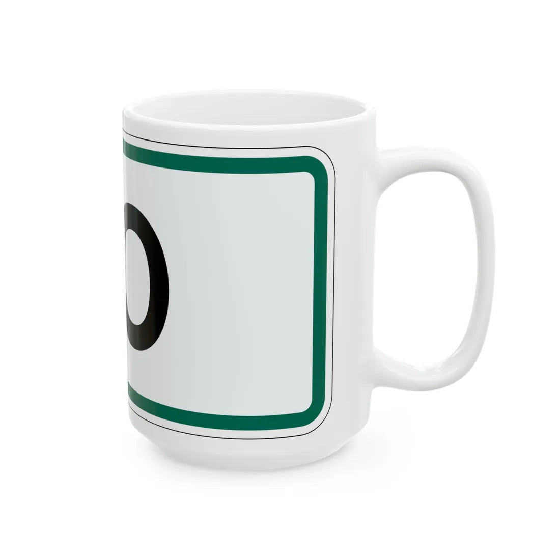 To plate South Dakota (South Dakota) (Road Sign) White Coffee Mug - Go Mug Yourself