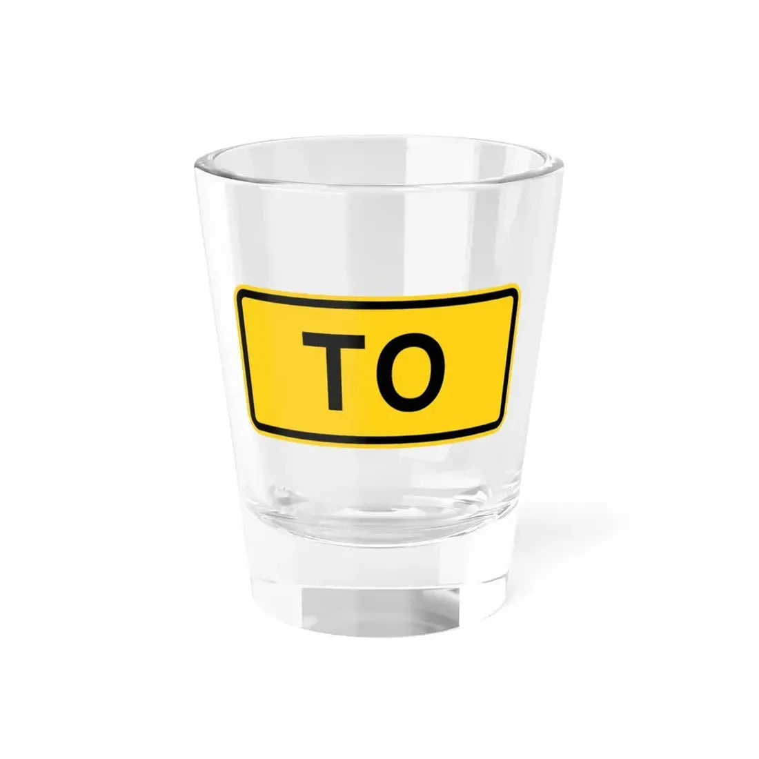 To plate Wyoming (Wyoming) (Road Sign) Shot Glass 1.5oz 1.5oz - Go Mug Yourself