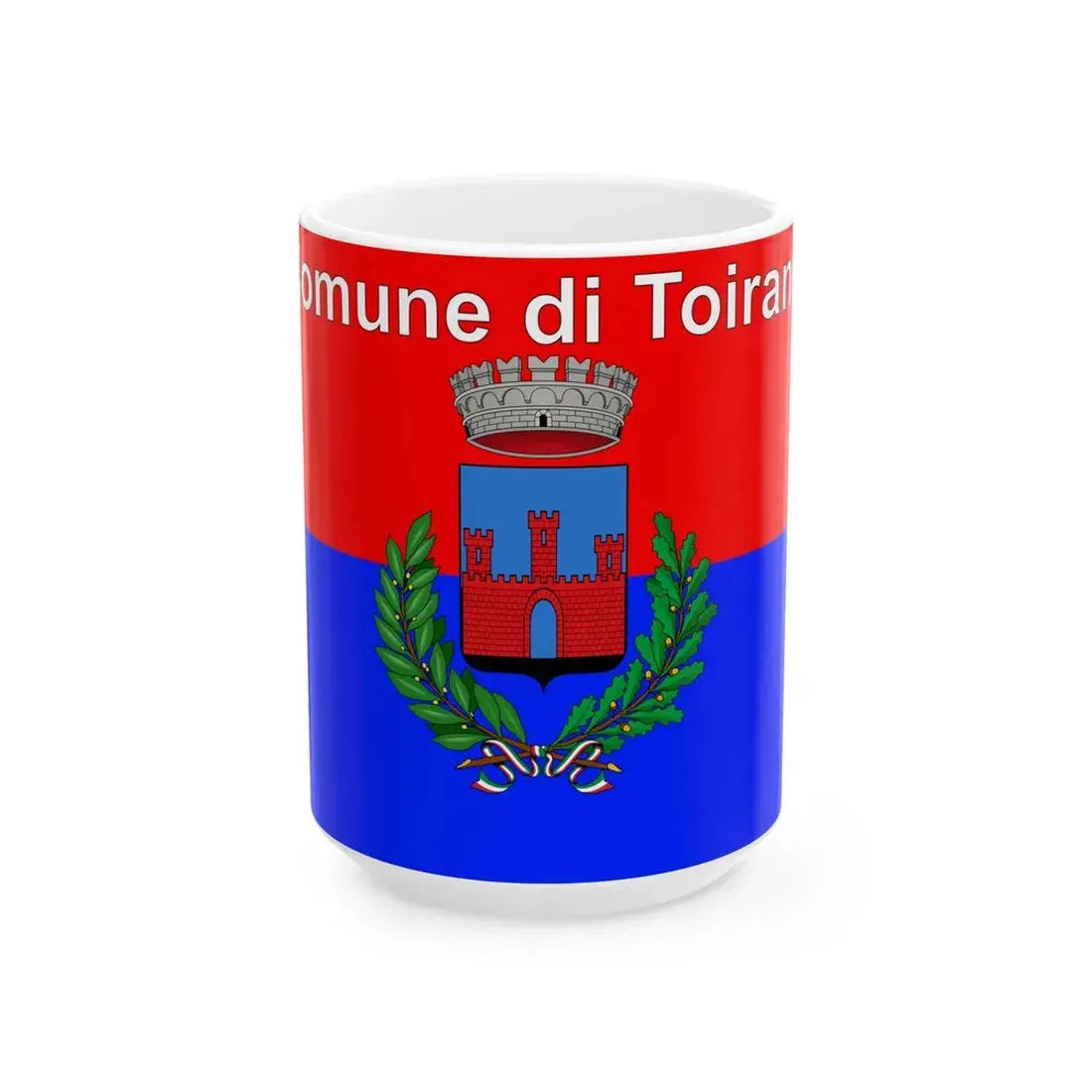 Toirano-Bandiera (Italy) White Coffee Mug 15oz - Go Mug Yourself