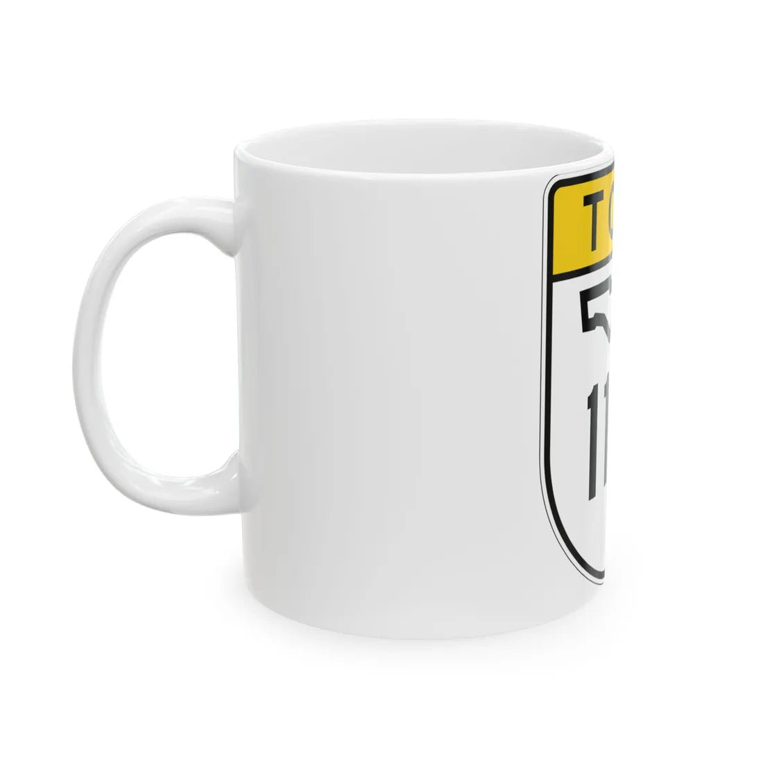 Toll Florida 112 (Florida) (Road Sign) White Coffee Mug - Go Mug Yourself
