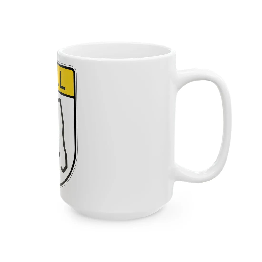 Toll Florida 112 (Florida) (Road Sign) White Coffee Mug - Go Mug Yourself