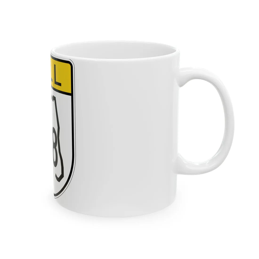 Toll Florida 408 (Florida) (Road Sign) White Coffee Mug - Go Mug Yourself