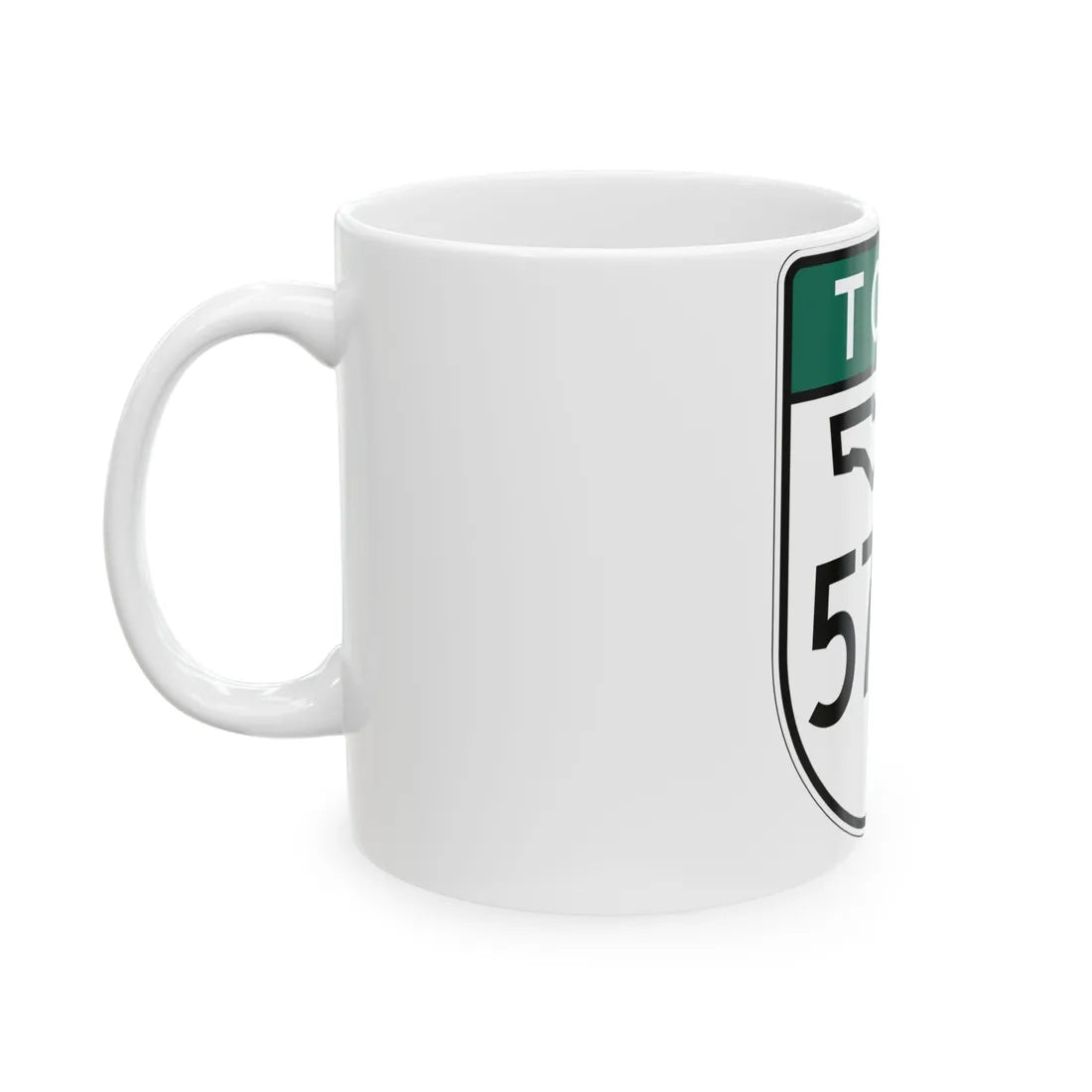 Toll Florida 570 old-green (Florida) (Road Sign) White Coffee Mug - Go Mug Yourself