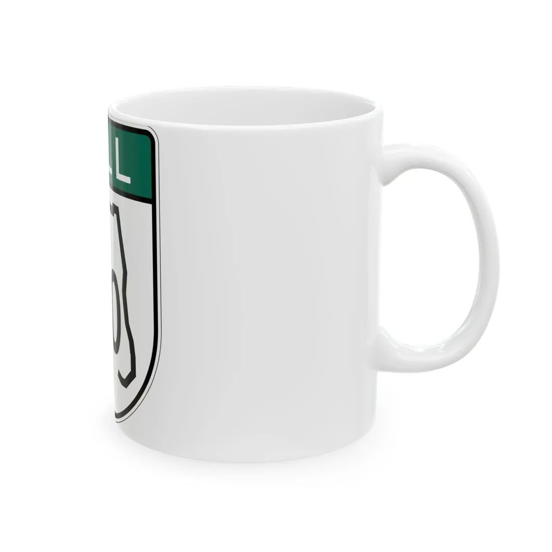 Toll Florida 570 old-green (Florida) (Road Sign) White Coffee Mug - Go Mug Yourself
