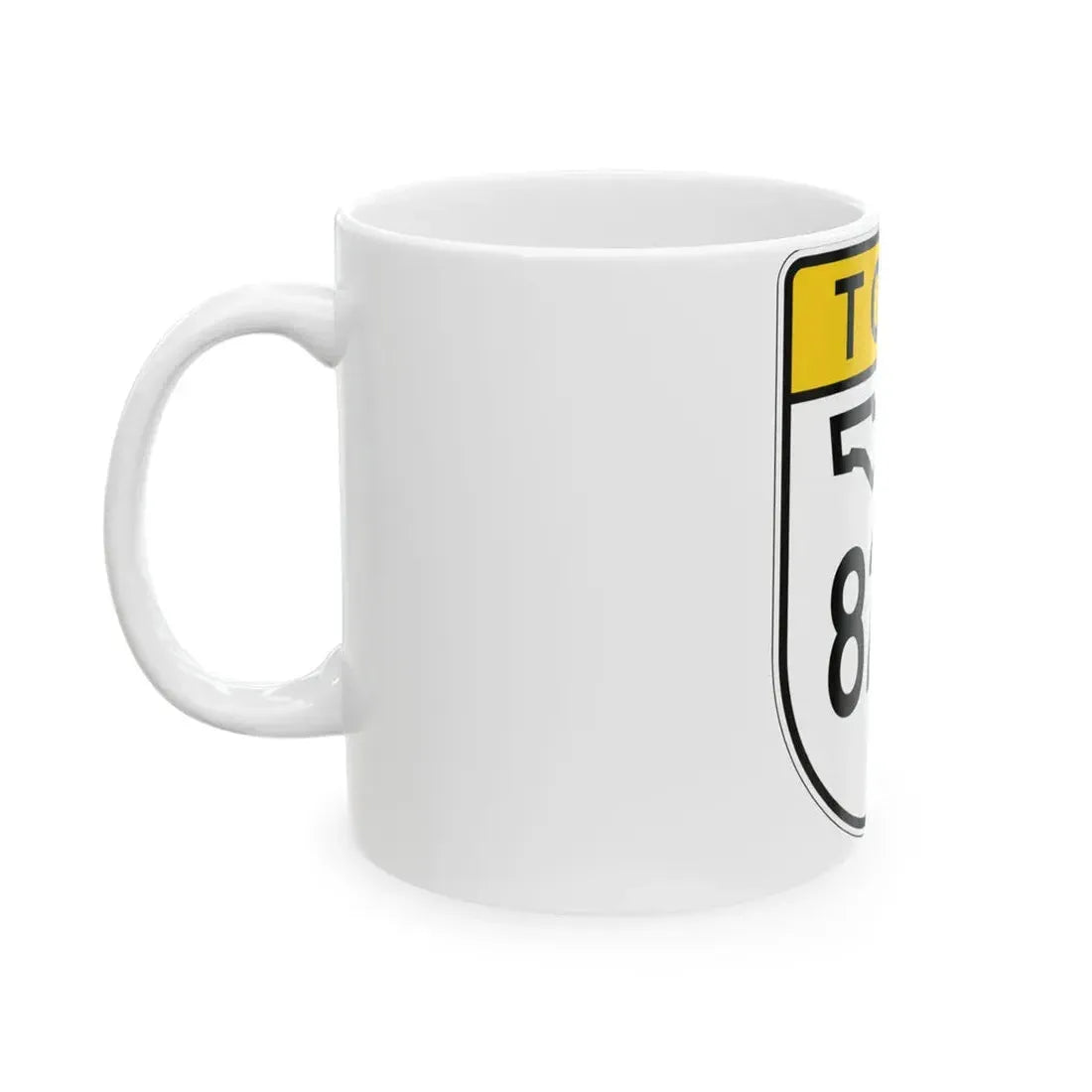Toll Florida 821 (Florida) (Road Sign) White Coffee Mug - Go Mug Yourself
