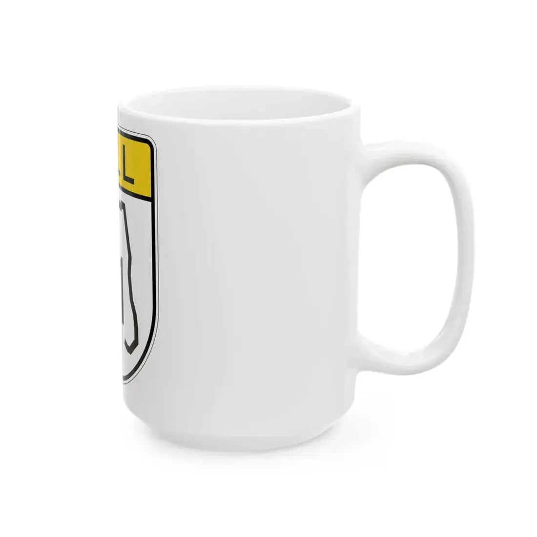 Toll Florida 821 (Florida) (Road Sign) White Coffee Mug - Go Mug Yourself
