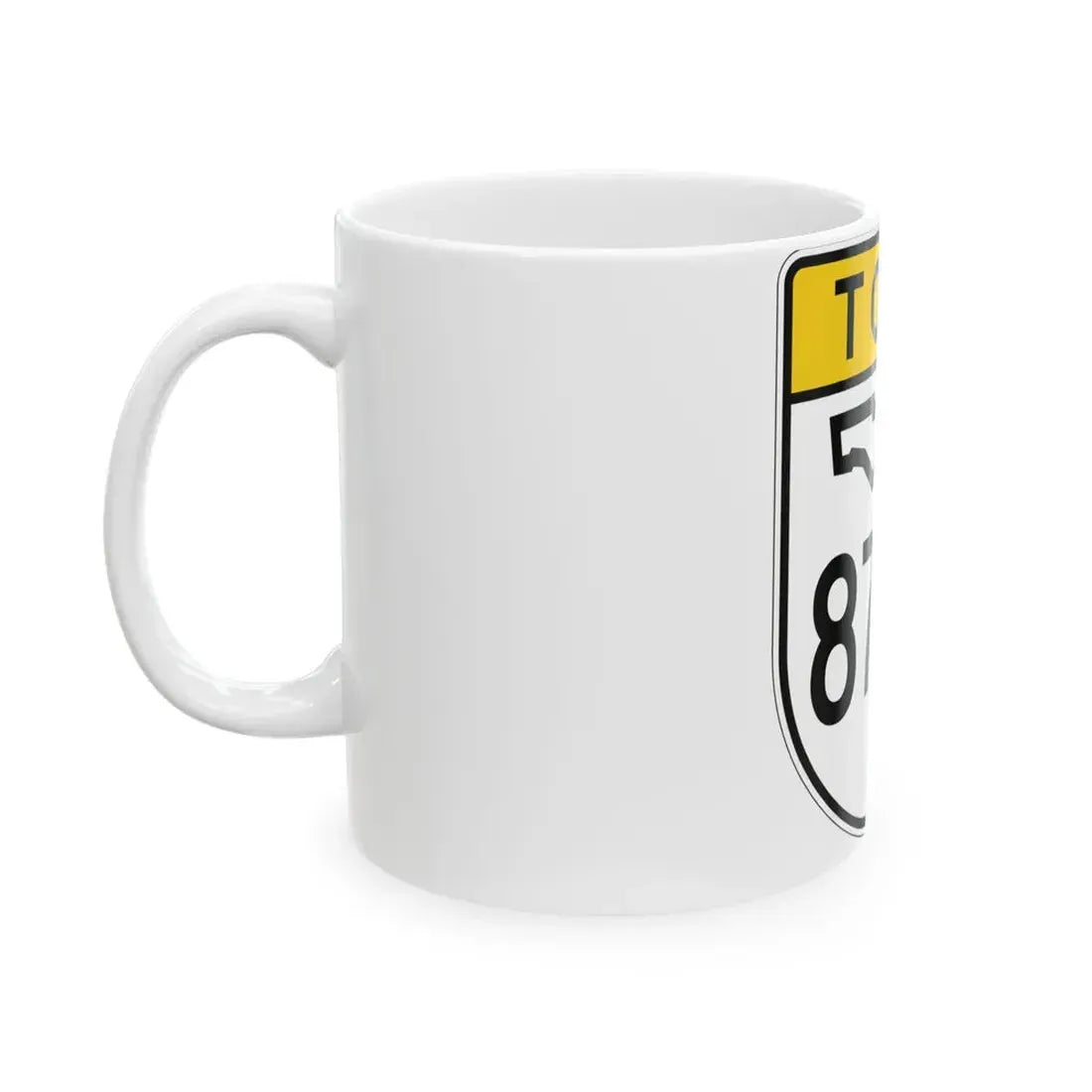 Toll Florida 874 (Florida) (Road Sign) White Coffee Mug - Go Mug Yourself