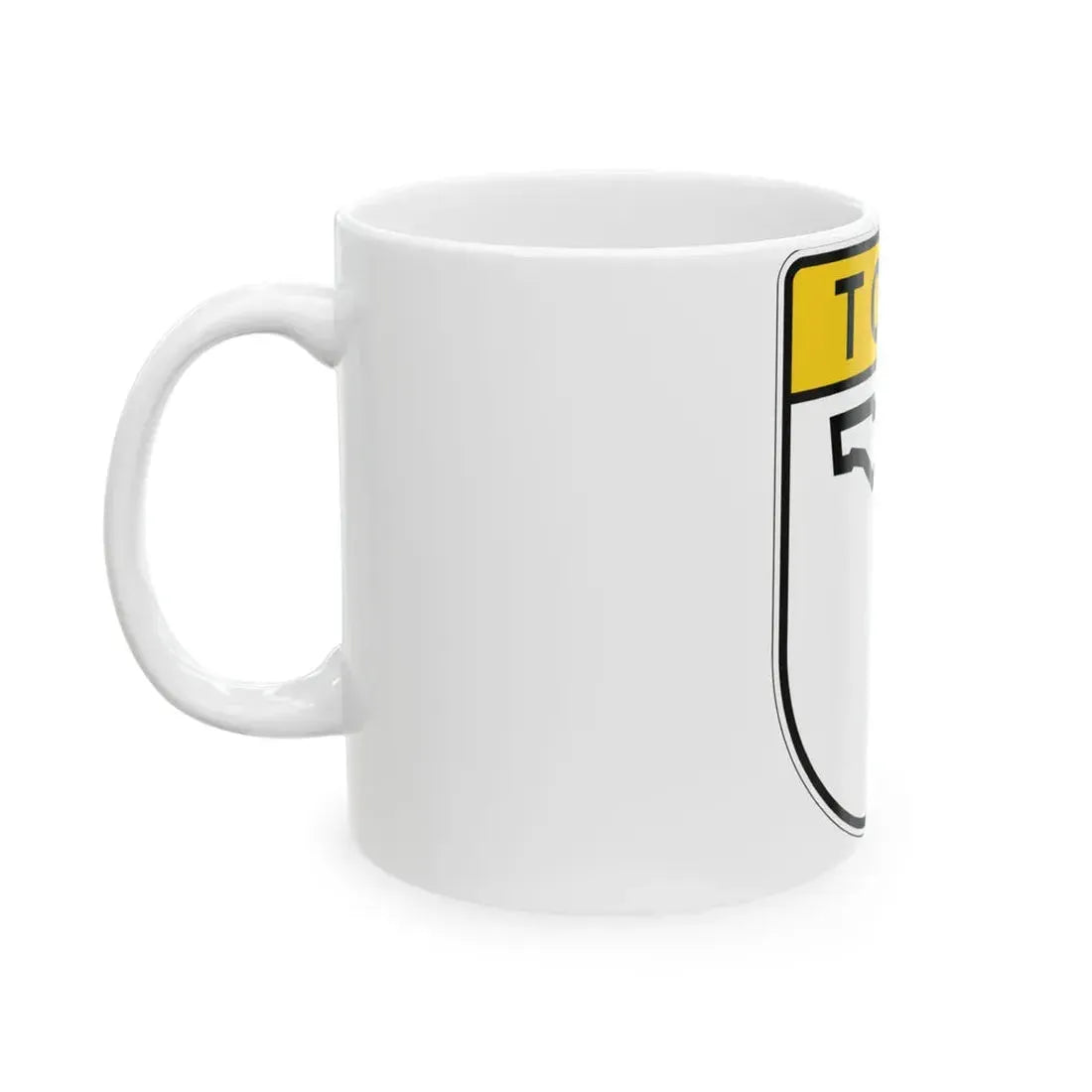 Toll Florida blank (Florida) (Road Sign) White Coffee Mug - Go Mug Yourself