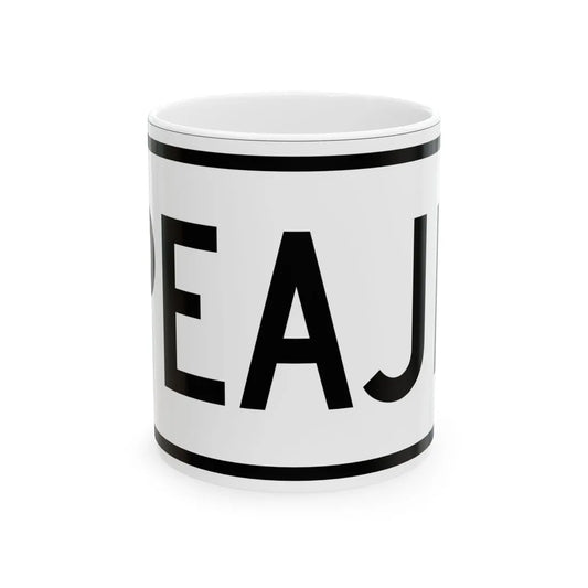 Toll plate es (Puerto Rico) (Road Sign) White Coffee Mug 11oz - Go Mug Yourself