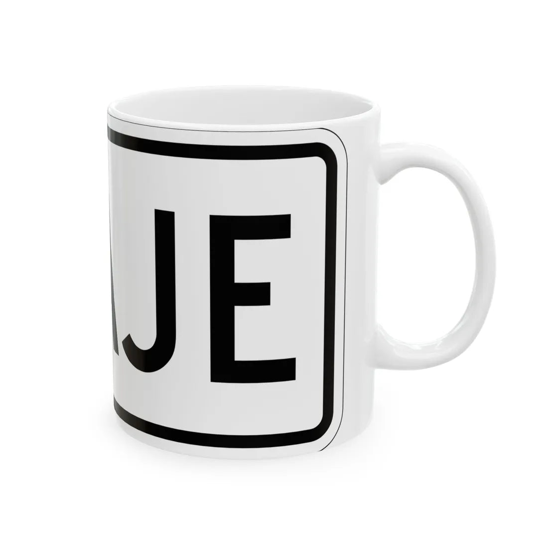 Toll plate es (Puerto Rico) (Road Sign) White Coffee Mug - Go Mug Yourself