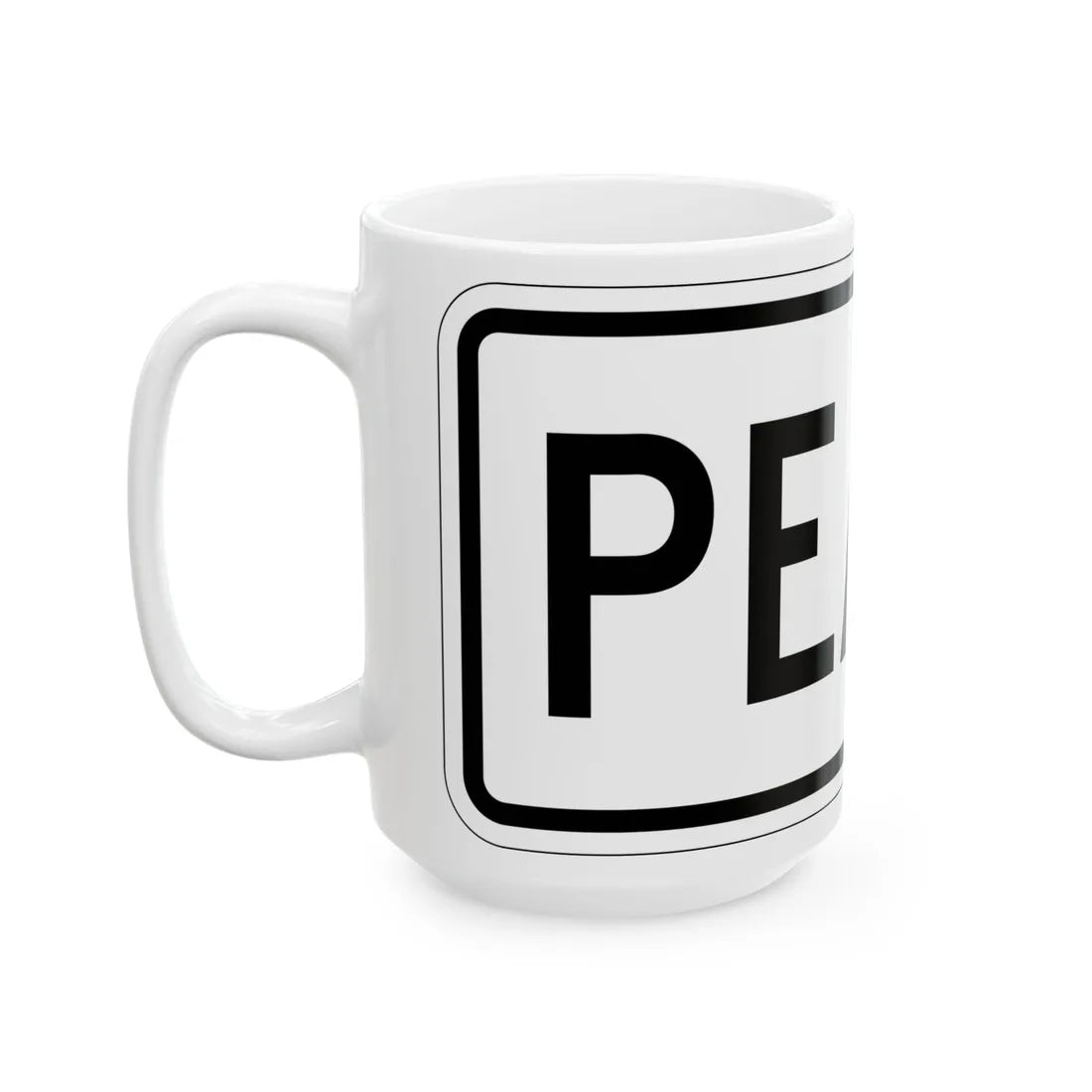Toll plate es (Puerto Rico) (Road Sign) White Coffee Mug - Go Mug Yourself