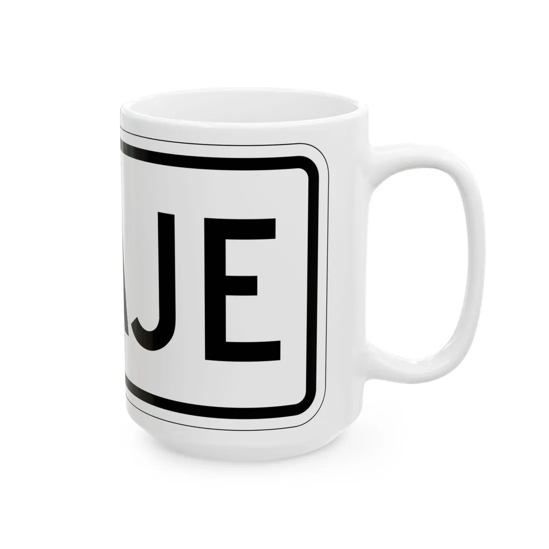 Toll plate es (Puerto Rico) (Road Sign) White Coffee Mug - Go Mug Yourself