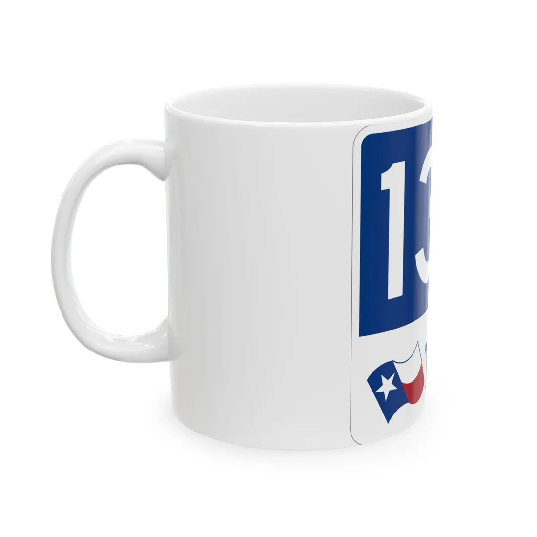 Toll Texas 130 new (Texas) (Road Sign) White Coffee Mug - Go Mug Yourself