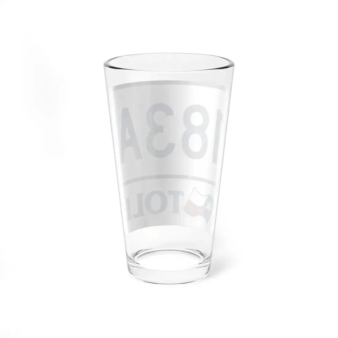 Toll Texas 183A (Texas) (Road Sign) Pint Glss 16oz - Go Mug Yourself