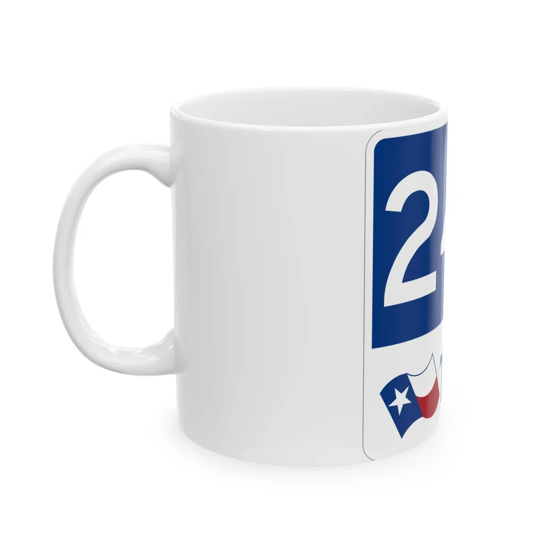 Toll Texas 242 new (Texas) (Road Sign) White Coffee Mug - Go Mug Yourself