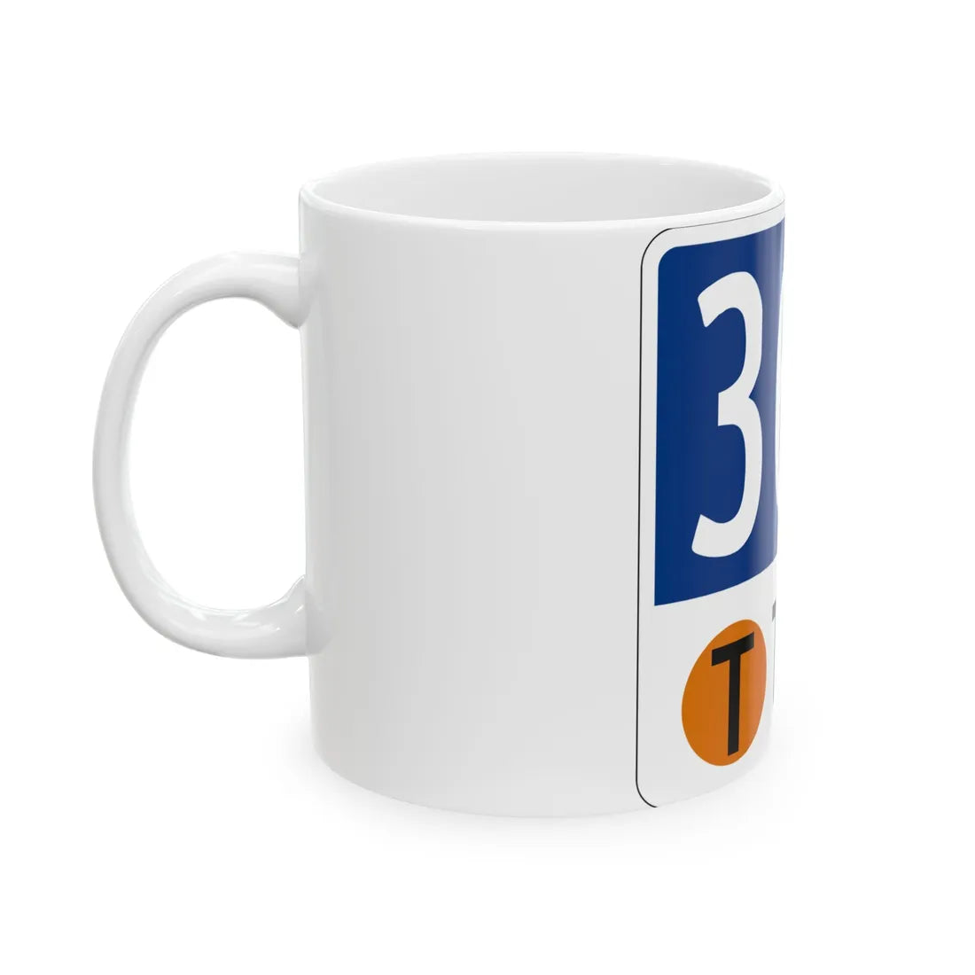 Toll Texas 360 Tollway (Texas) (Road Sign) White Coffee Mug - Go Mug Yourself