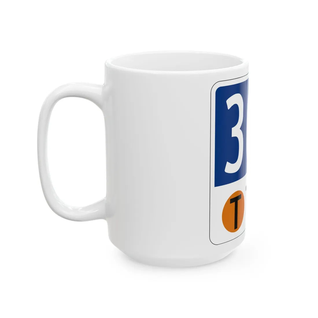 Toll Texas 360 Tollway (Texas) (Road Sign) White Coffee Mug - Go Mug Yourself