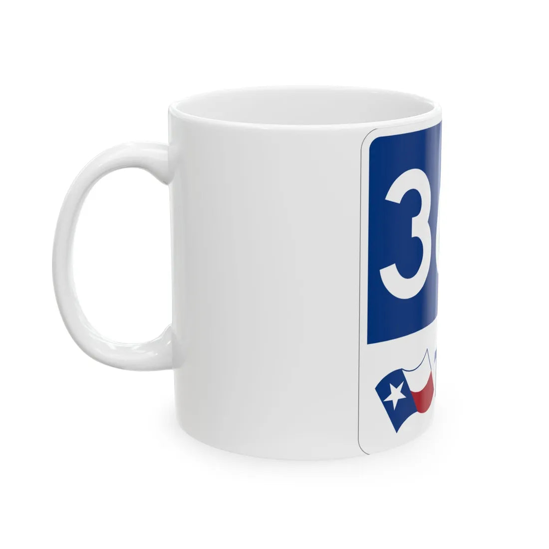 Toll Texas 365 new (Texas) (Road Sign) White Coffee Mug - Go Mug Yourself