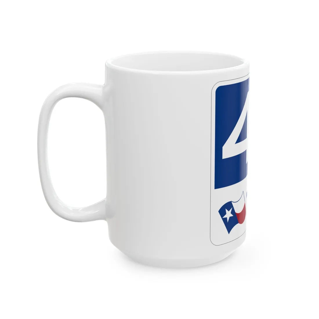 Toll Texas 45 new (Texas) (Road Sign) White Coffee Mug - Go Mug Yourself