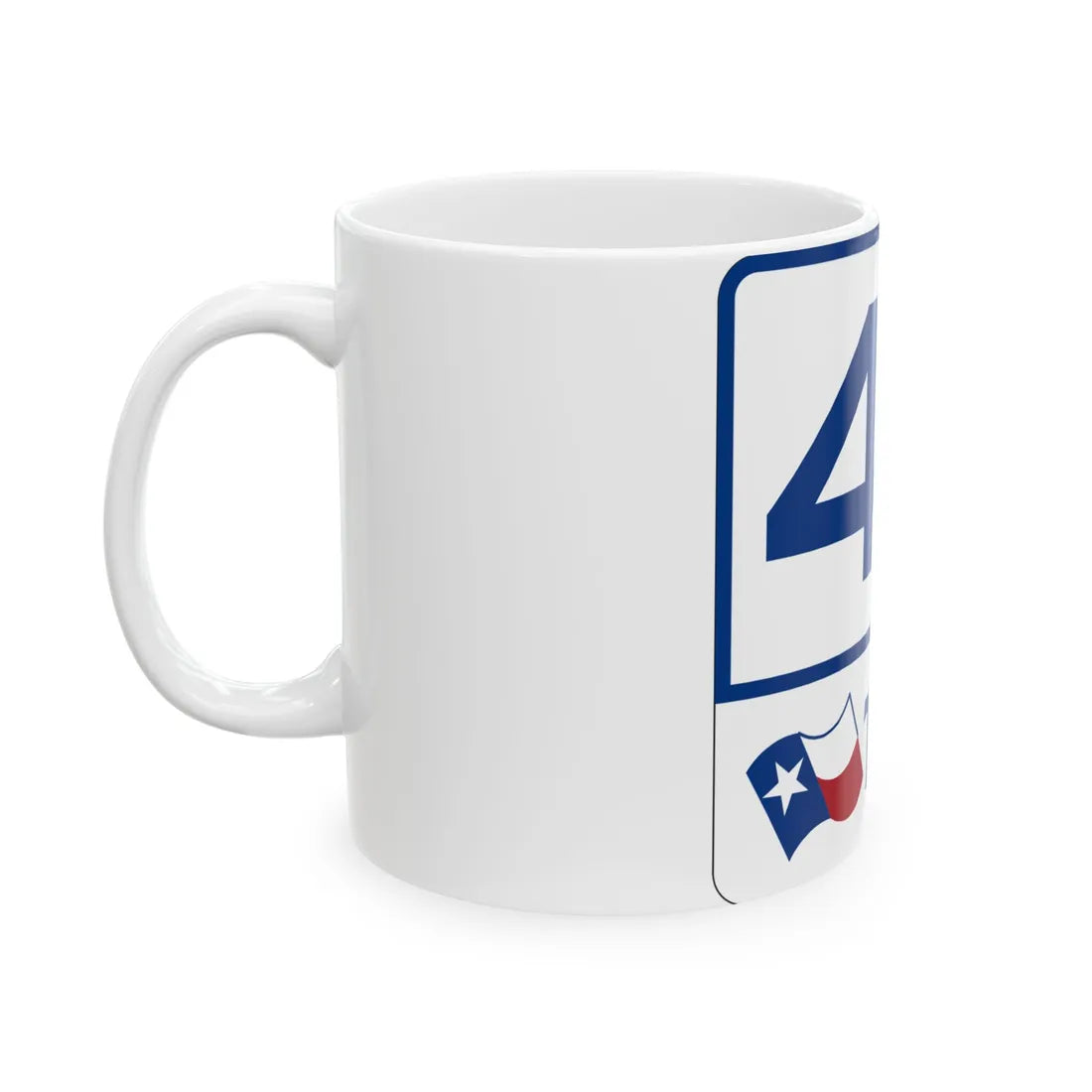 Toll Texas 45 (Texas) (Road Sign) White Coffee Mug - Go Mug Yourself