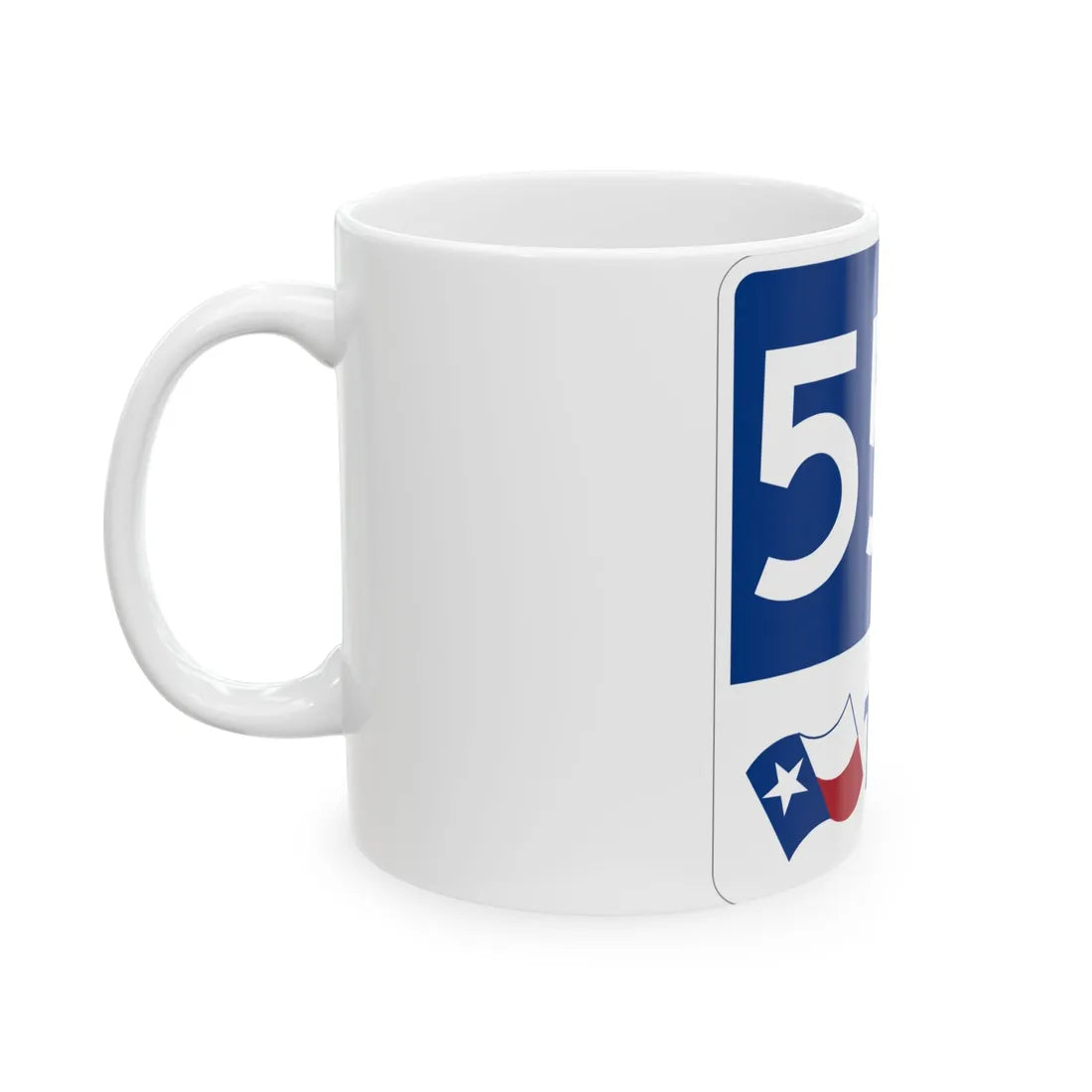 Toll Texas 550 new (Texas) (Road Sign) White Coffee Mug - Go Mug Yourself