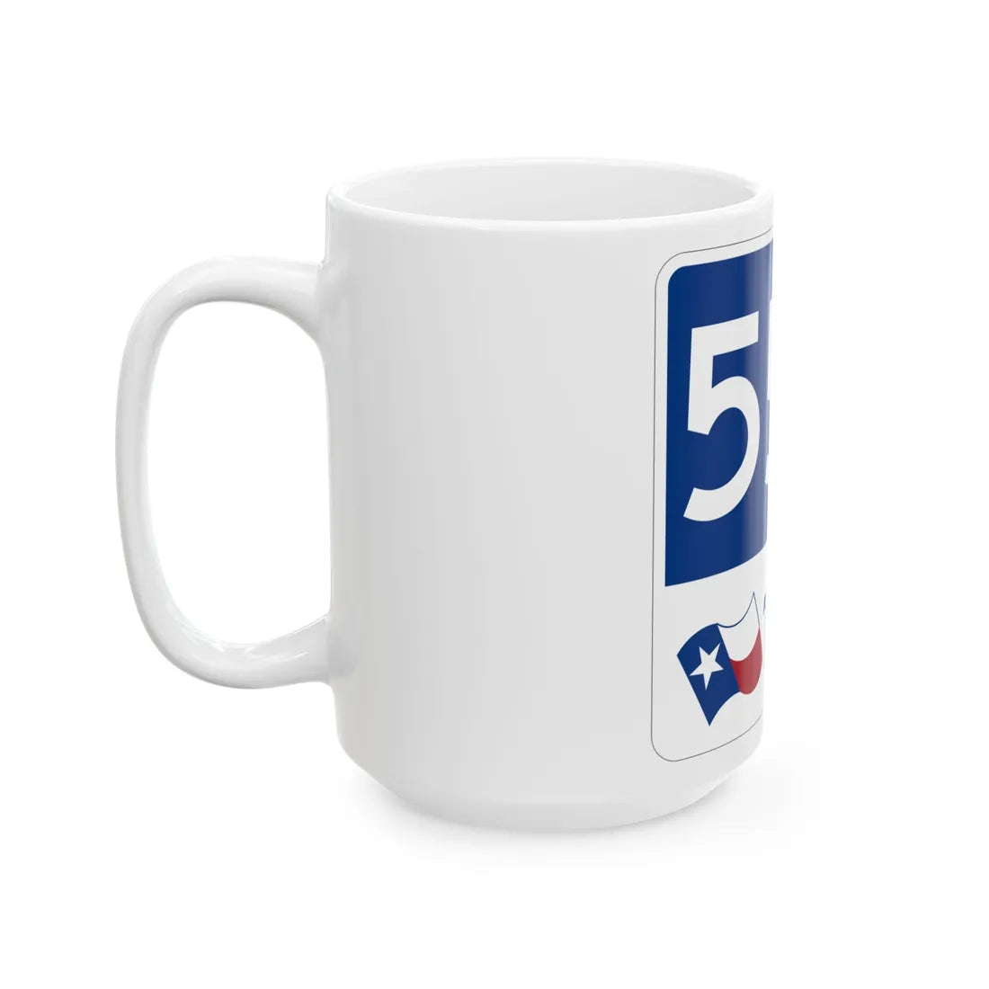 Toll Texas 550 new (Texas) (Road Sign) White Coffee Mug - Go Mug Yourself
