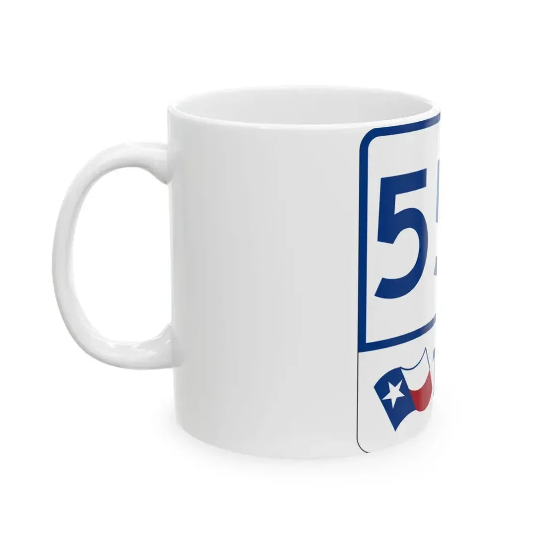 Toll Texas 550 (Texas) (Road Sign) White Coffee Mug - Go Mug Yourself