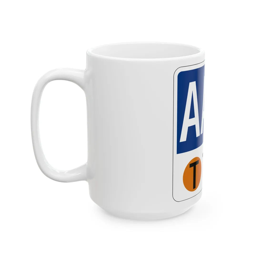 Toll Texas AATT new (Texas) (Road Sign) White Coffee Mug - Go Mug Yourself