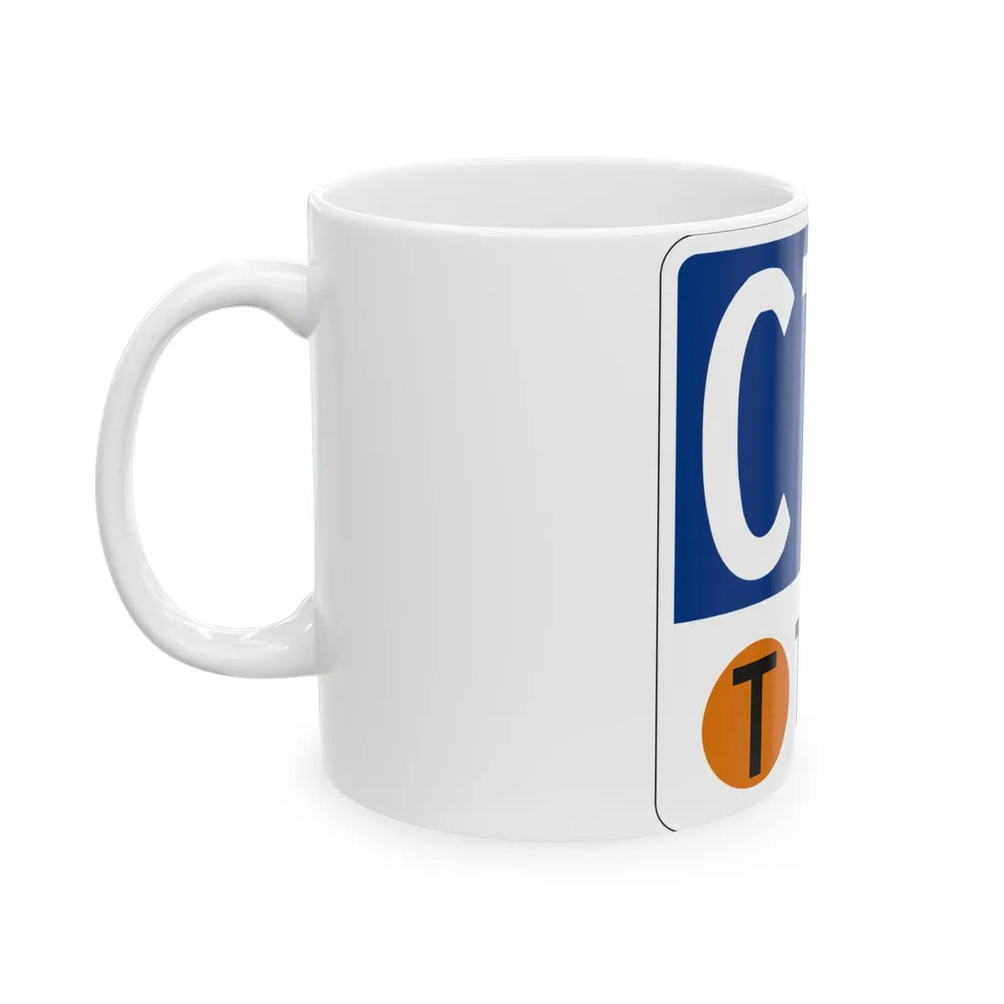 Toll Texas CTP new (Texas) (Road Sign) White Coffee Mug - Go Mug Yourself