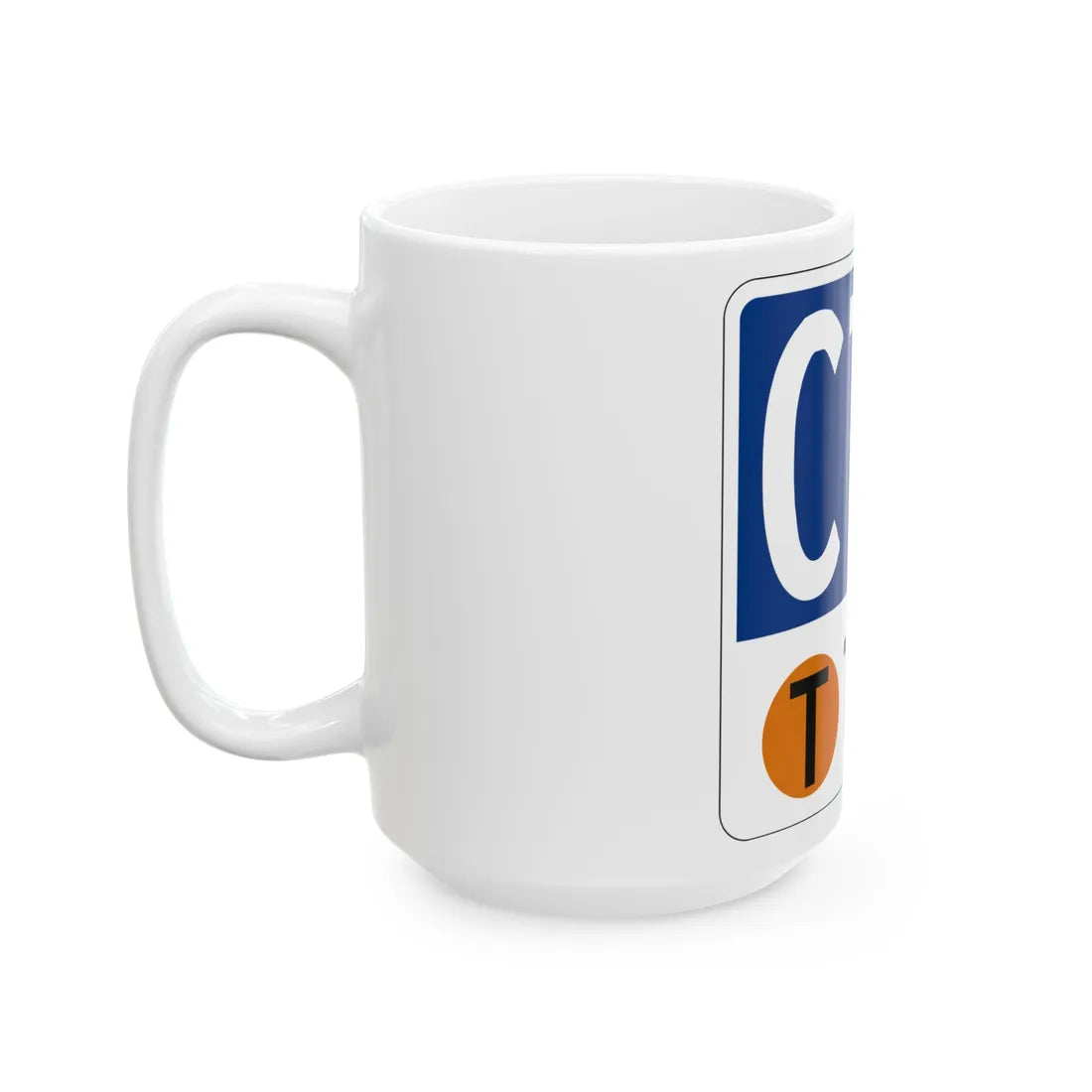 Toll Texas CTP new (Texas) (Road Sign) White Coffee Mug - Go Mug Yourself